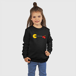 Свитшот хлопковый детский Pac-man 8bit, цвет: черный — фото 2
