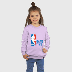 Свитшот хлопковый детский NBA Game Time, цвет: лаванда — фото 2