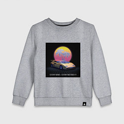 Свитшот хлопковый детский Stay Rad, Stay Retro Retrowave, цвет: меланж