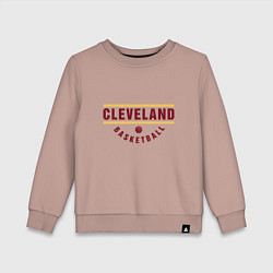 Свитшот хлопковый детский Cleveland - Basketball, цвет: пыльно-розовый