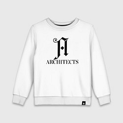 Свитшот хлопковый детский Architects epitaph, цвет: белый