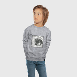 Свитшот хлопковый детский Иноске Хашибира мостик, цвет: меланж — фото 2