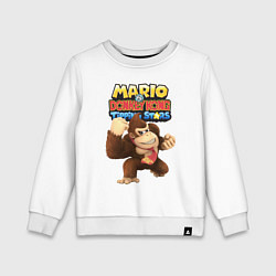 Свитшот хлопковый детский Mario Donkey Kong Nintendo Gorilla, цвет: белый