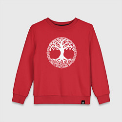 Свитшот хлопковый детский Мировое Дерево Славян, цвет: красный
