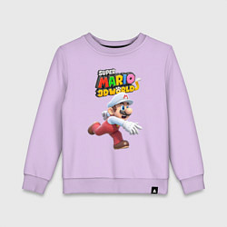 Свитшот хлопковый детский Super Mario 3D World Video game Nintendo, цвет: лаванда