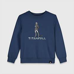 Свитшот хлопковый детский TITANFALL PENCIL ART титанфолл, цвет: тёмно-синий