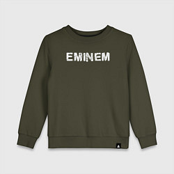 Свитшот хлопковый детский Eminem ЭМИНЕМ, цвет: хаки