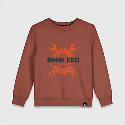 Свитшот хлопковый детский BMW E60, цвет: кирпичный