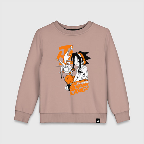 Детский свитшот ШАМАН КИНГ SHAMAN KING ЙО / Пыльно-розовый – фото 1