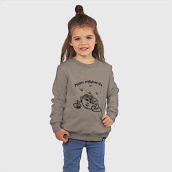 Свитшот хлопковый детский Музы творца, цвет: утренний латте — фото 2