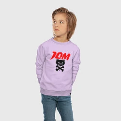 Свитшот хлопковый детский JDM Bear Japan, цвет: лаванда — фото 2