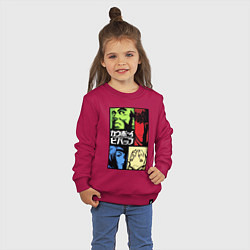 Свитшот хлопковый детский Space cowboys, цвет: маджента — фото 2