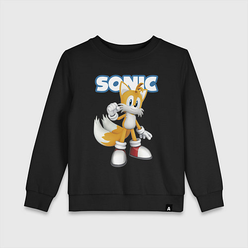 Детский свитшот Майлз Тейлз Прауэр Sonic Видеоигра / Черный – фото 1