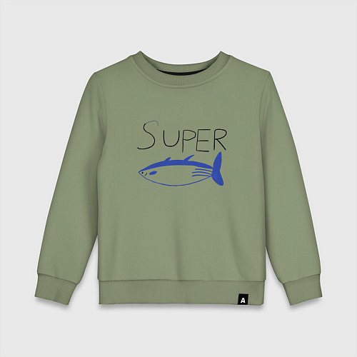Детский свитшот Super tuna jin / Авокадо – фото 1