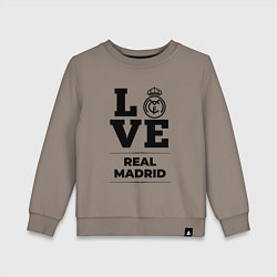 Свитшот хлопковый детский Real Madrid Love Классика, цвет: утренний латте