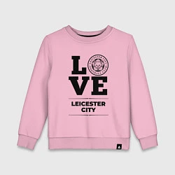 Свитшот хлопковый детский Leicester City Love Классика, цвет: светло-розовый