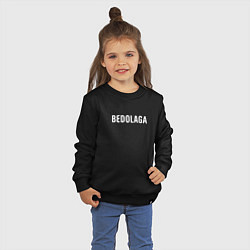 Свитшот хлопковый детский BEDOLAGA БЕДОЛАГА, цвет: черный — фото 2