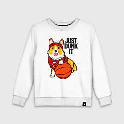 Детский свитшот JUST DUNK IT корги