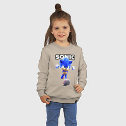 Свитшот хлопковый детский Sonic the Hedgehog 2, цвет: миндальный — фото 2