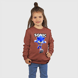 Свитшот хлопковый детский Sonic the Hedgehog 2022, цвет: кирпичный — фото 2