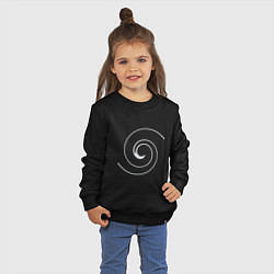 Свитшот хлопковый детский Спираль Вселенной, цвет: черный — фото 2