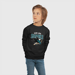 Свитшот хлопковый детский SAN JOSE SHARKS NHL, цвет: черный — фото 2