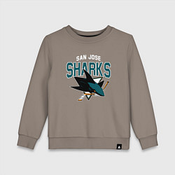 Свитшот хлопковый детский SAN JOSE SHARKS NHL, цвет: утренний латте