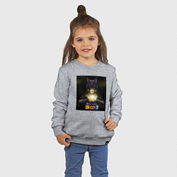 Свитшот хлопковый детский IN COLD волчье солнышко, цвет: меланж — фото 2