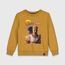 Свитшот хлопковый детский Bill & Lance Contra, цвет: горчичный