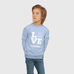 Свитшот хлопковый детский Everton Love Classic, цвет: мягкое небо — фото 2