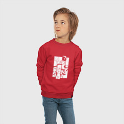 Свитшот хлопковый детский Евангелион аниме anime, цвет: красный — фото 2