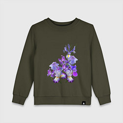 Свитшот хлопковый детский Ириски Ирисы, цвет: хаки