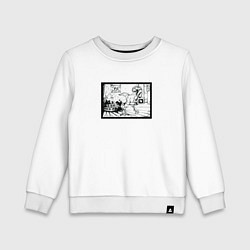 Свитшот хлопковый детский Дайно кризис, цвет: белый