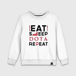 Детский свитшот Надпись: Eat Sleep Dota Repeat