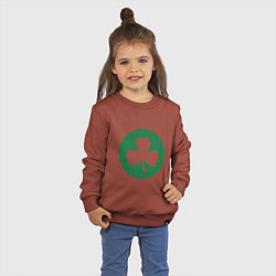 Свитшот хлопковый детский Green Celtics, цвет: кирпичный — фото 2