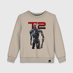 Свитшот хлопковый детский Terminator 2 - T800, цвет: миндальный