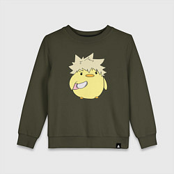 Свитшот хлопковый детский Опасный Бакуго My Hero Academia, цвет: хаки