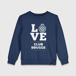 Свитшот хлопковый детский Club Brugge Love Classic, цвет: тёмно-синий