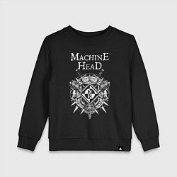 Свитшот хлопковый детский Machine Head арт, цвет: черный