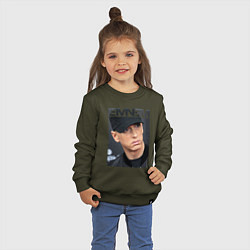 Свитшот хлопковый детский Eminem фото, цвет: хаки — фото 2