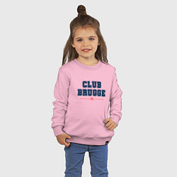 Свитшот хлопковый детский Club Brugge FC Classic, цвет: светло-розовый — фото 2