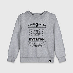 Свитшот хлопковый детский Everton: Football Club Number 1 Legendary, цвет: меланж