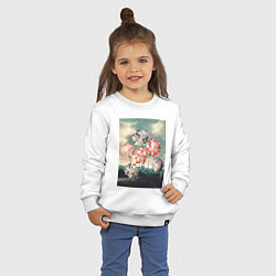 Свитшот хлопковый детский A Group of Carnations Гвоздики, цвет: белый — фото 2