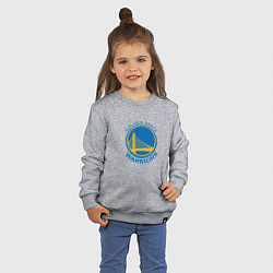 Свитшот хлопковый детский Голден Стэйт Уорриорз NBA, цвет: меланж — фото 2