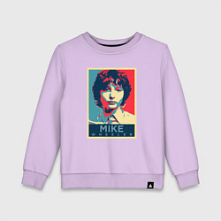 Свитшот хлопковый детский Stranger Things Майк, цвет: лаванда