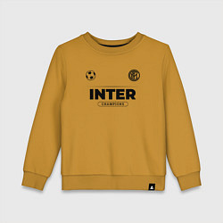Свитшот хлопковый детский Inter Униформа Чемпионов, цвет: горчичный