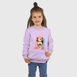 Свитшот хлопковый детский Anthony Kiedis, цвет: лаванда — фото 2