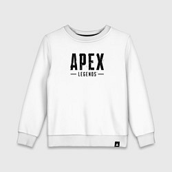 Свитшот хлопковый детский Логотип игры Apex Legends, цвет: белый