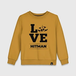Свитшот хлопковый детский Hitman Love Classic, цвет: горчичный