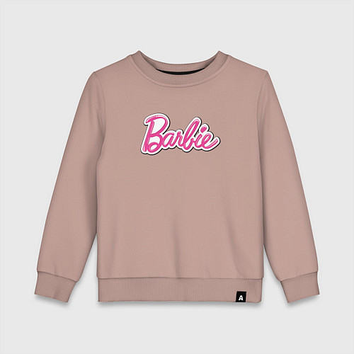 Детский свитшот Barbie logo / Пыльно-розовый – фото 1